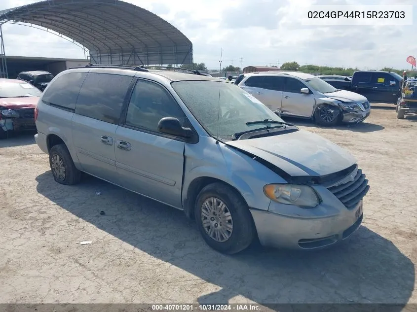 2005 Chrysler Town & Country Lx VIN: 02C4GP44R15R23703 Lot: 40701201