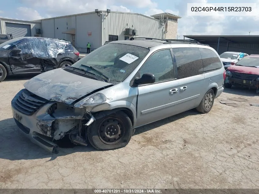 2005 Chrysler Town & Country Lx VIN: 02C4GP44R15R23703 Lot: 40701201