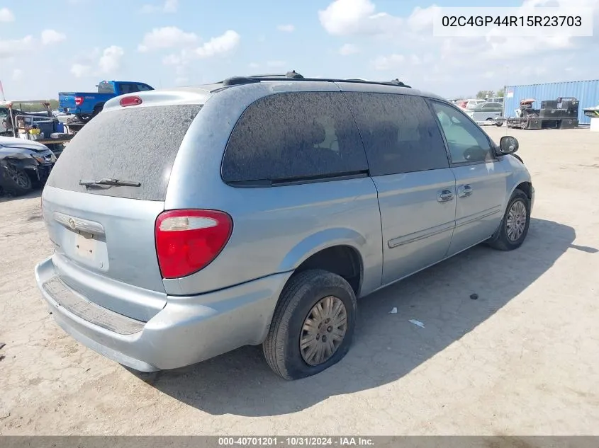 2005 Chrysler Town & Country Lx VIN: 02C4GP44R15R23703 Lot: 40701201