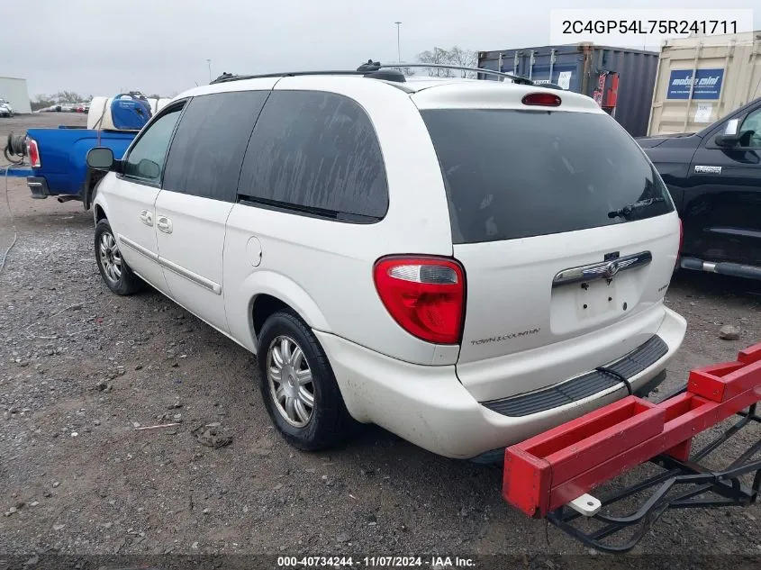 2005 Chrysler Town & Country Touring VIN: 2C4GP54L75R241711 Lot: 40734244