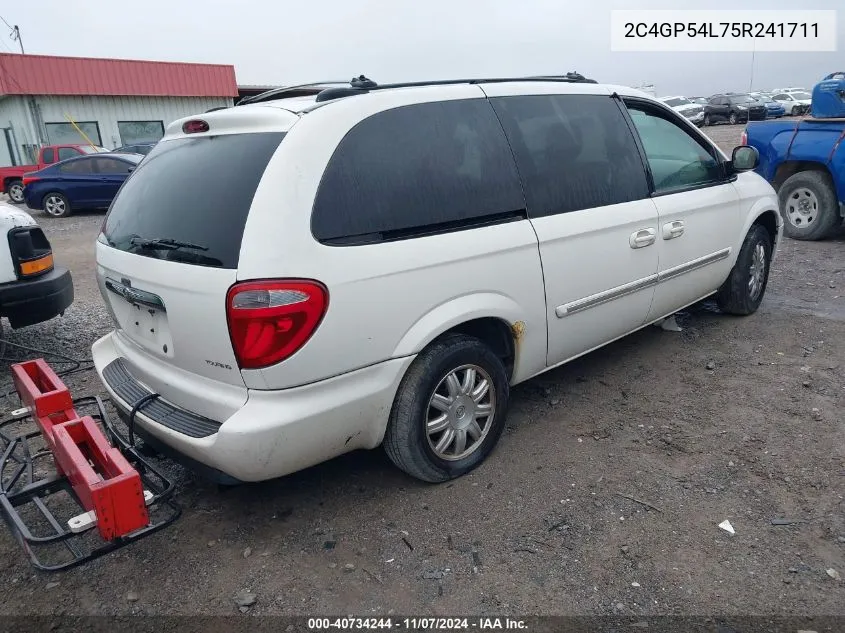 2005 Chrysler Town & Country Touring VIN: 2C4GP54L75R241711 Lot: 40734244