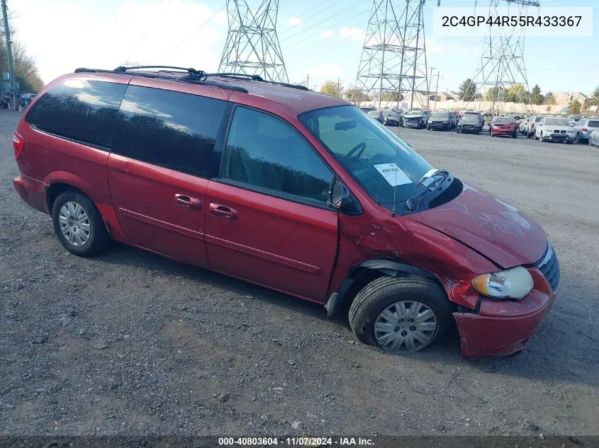 2005 Chrysler Town & Country Lx VIN: 2C4GP44R55R433367 Lot: 40803604