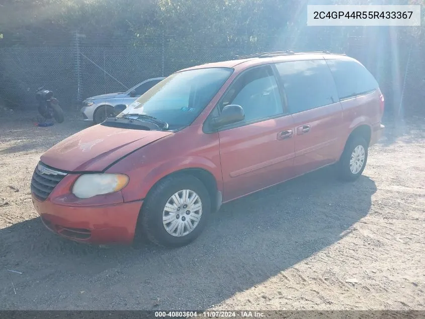 2005 Chrysler Town & Country Lx VIN: 2C4GP44R55R433367 Lot: 40803604