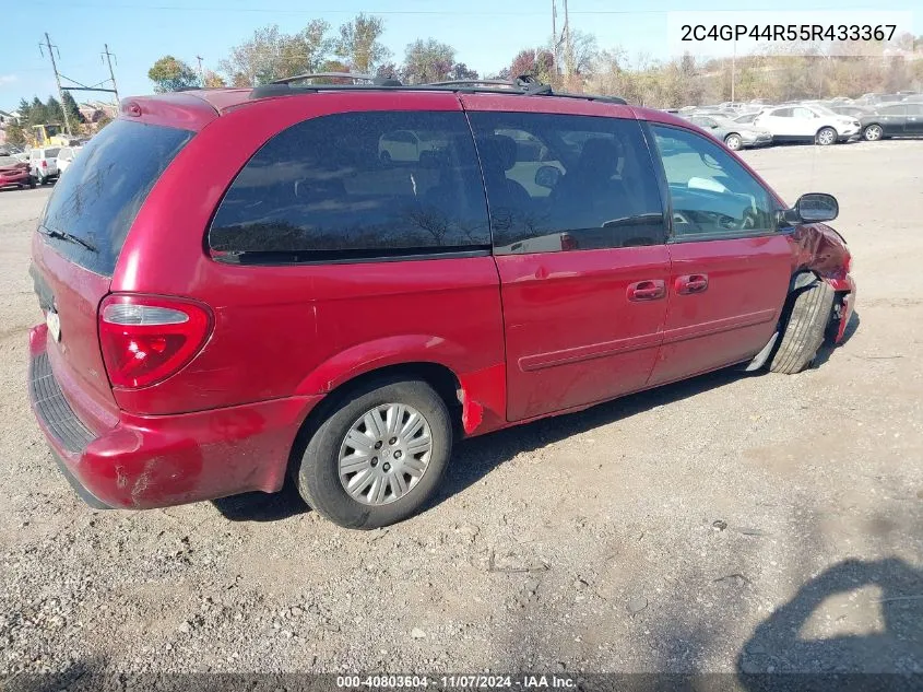 2005 Chrysler Town & Country Lx VIN: 2C4GP44R55R433367 Lot: 40803604