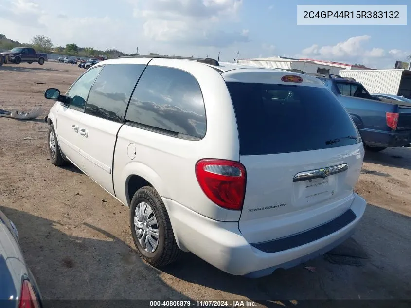 2005 Chrysler Town & Country Lx VIN: 2C4GP44R15R383132 Lot: 40808879