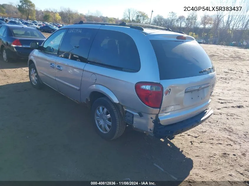 2005 Chrysler Town & Country Touring VIN: 2C4GP54LX5R383437 Lot: 40812836