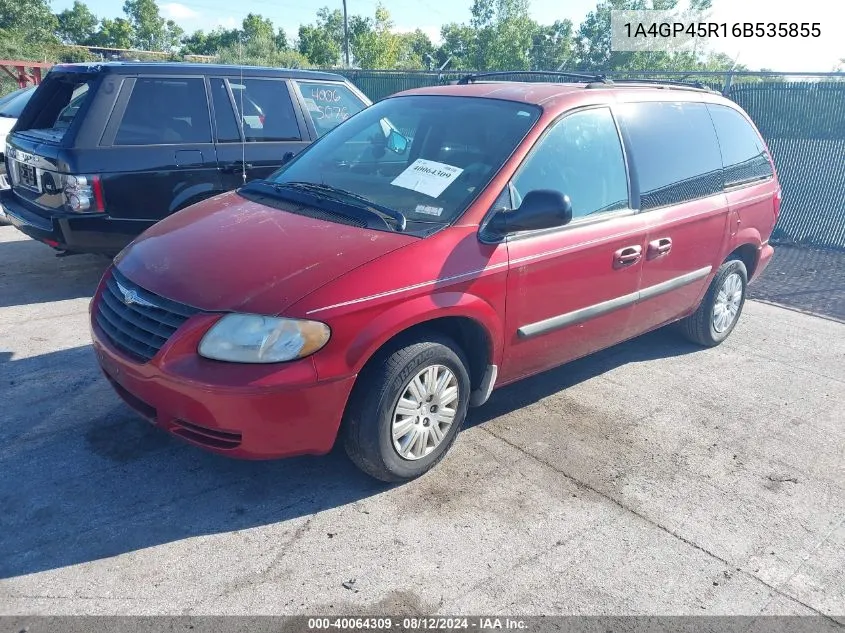 2006 Chrysler Town & Country VIN: 1A4GP45R16B535855 Lot: 40064309