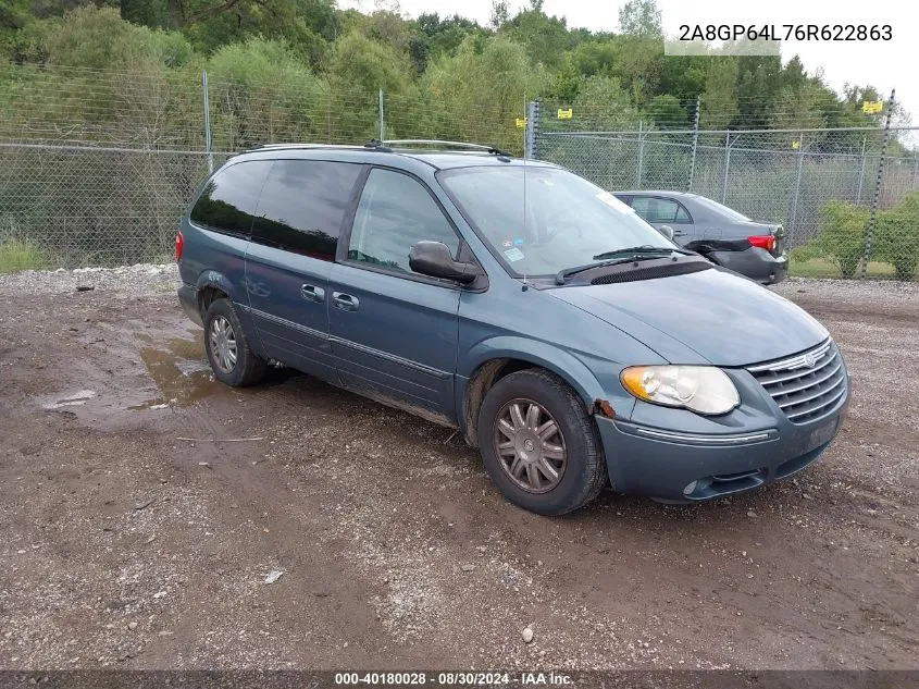 2006 Chrysler Town & Country Limited VIN: 2A8GP64L76R622863 Lot: 40180028