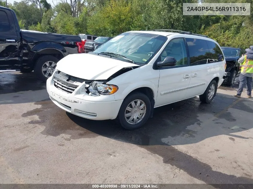 2006 Chrysler Town & Country Touring VIN: 2A4GP54L56R911316 Lot: 40309998