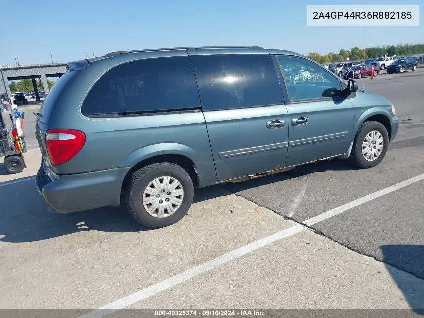 2006 Chrysler Town & Country Lx VIN: 2A4GP44R36R882185 Lot: 40325374