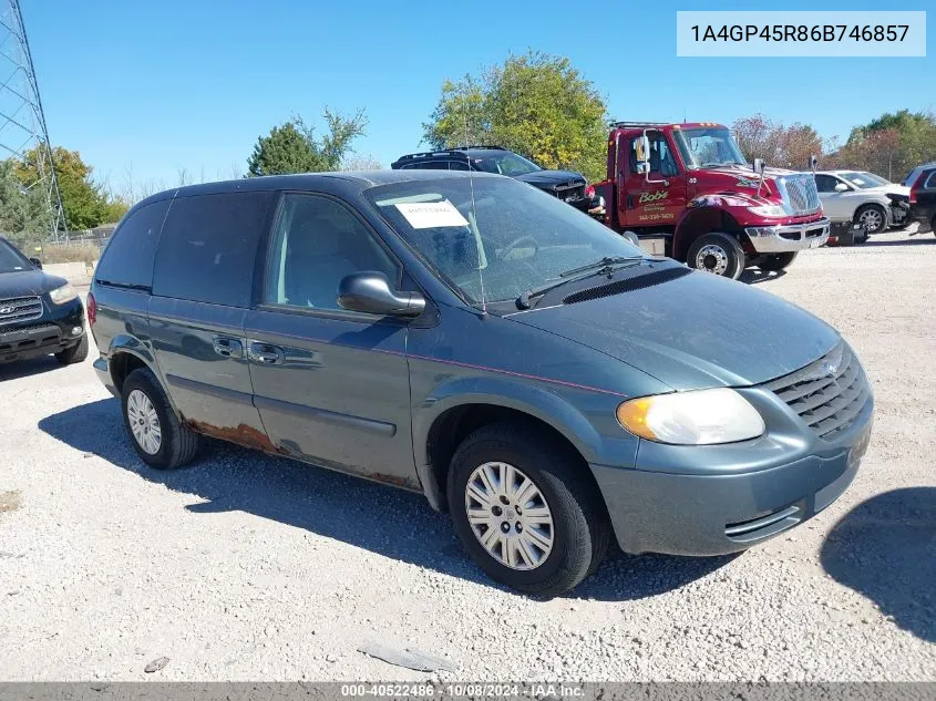 2006 Chrysler Town & Country VIN: 1A4GP45R86B746857 Lot: 40522486