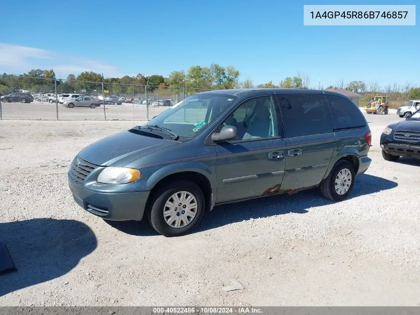 2006 Chrysler Town & Country VIN: 1A4GP45R86B746857 Lot: 40522486