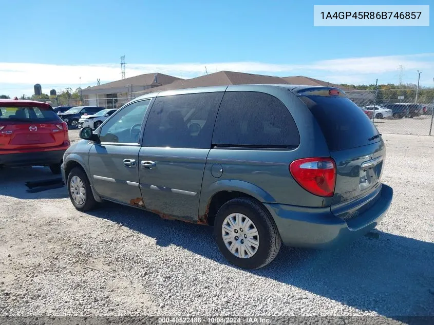 2006 Chrysler Town & Country VIN: 1A4GP45R86B746857 Lot: 40522486