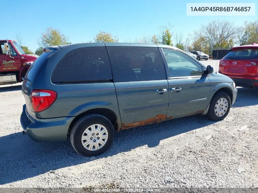 2006 Chrysler Town & Country VIN: 1A4GP45R86B746857 Lot: 40522486