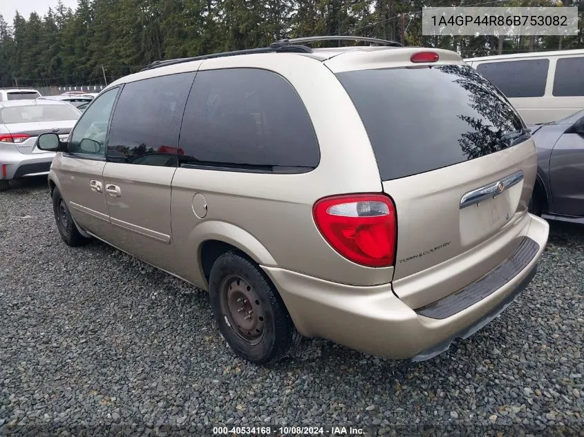 2006 Chrysler Town & Country Lx VIN: 1A4GP44R86B753082 Lot: 40534168