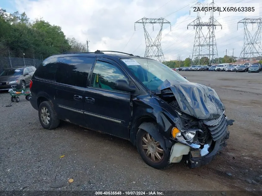 2006 Chrysler Town & Country Touring VIN: 2A4GP54LX6R663385 Lot: 40535548