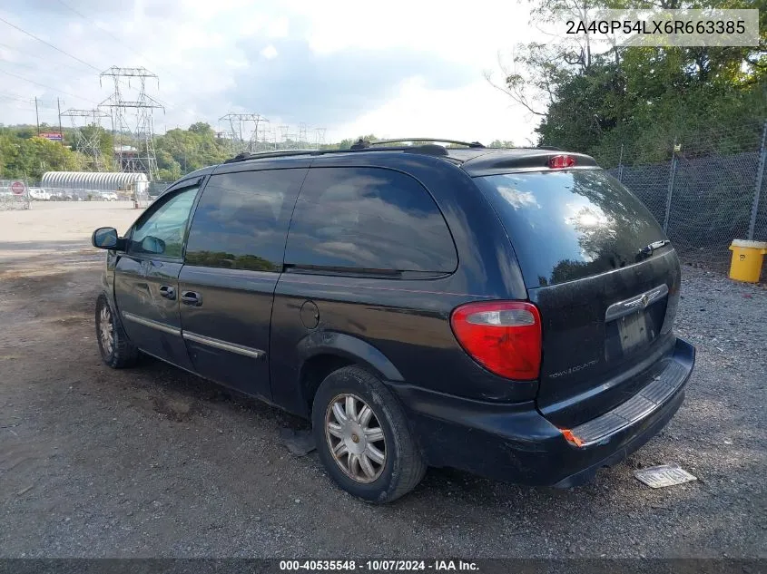 2006 Chrysler Town & Country Touring VIN: 2A4GP54LX6R663385 Lot: 40535548