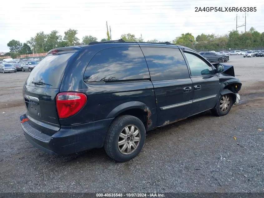 2006 Chrysler Town & Country Touring VIN: 2A4GP54LX6R663385 Lot: 40535548