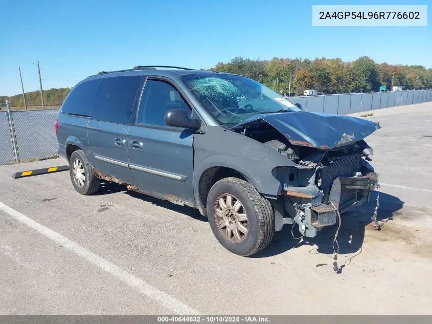 2006 Chrysler Town & Country Touring VIN: 2A4GP54L96R776602 Lot: 40644632