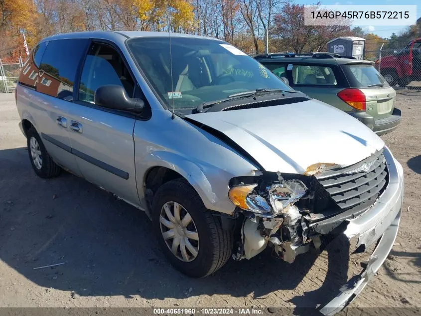 2006 Chrysler Town & Country VIN: 1A4GP45R76B572215 Lot: 40651960