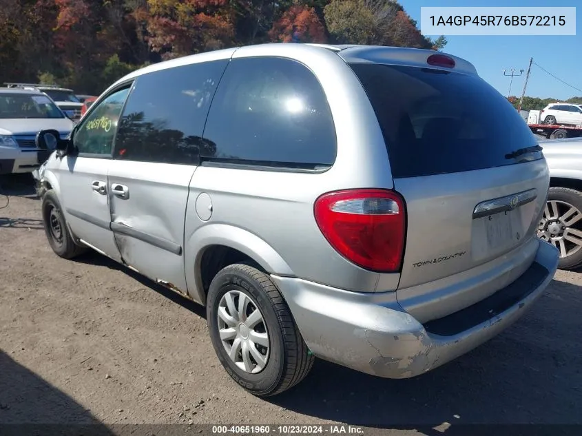 2006 Chrysler Town & Country VIN: 1A4GP45R76B572215 Lot: 40651960