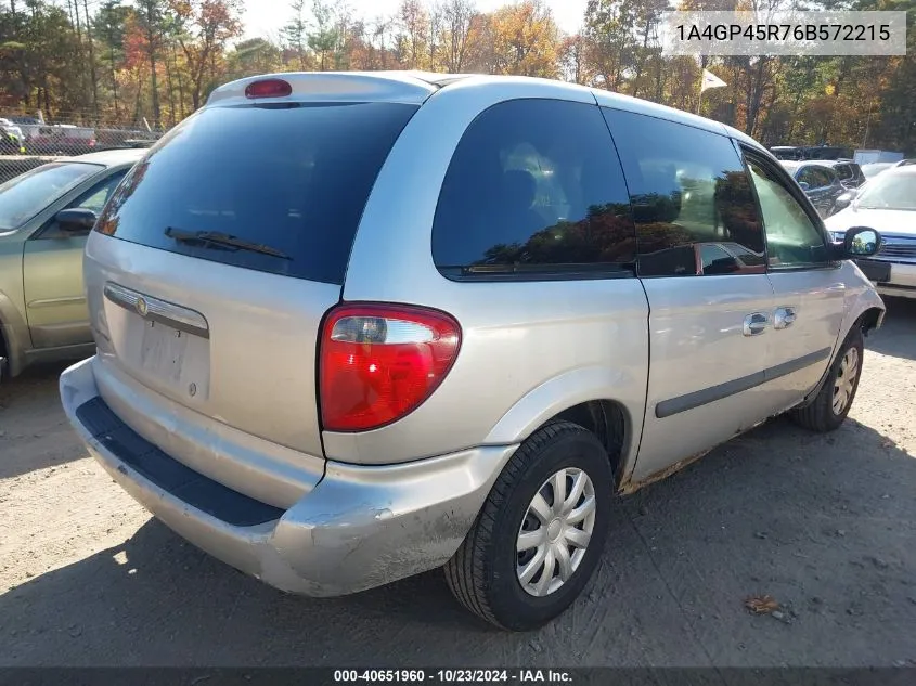 2006 Chrysler Town & Country VIN: 1A4GP45R76B572215 Lot: 40651960