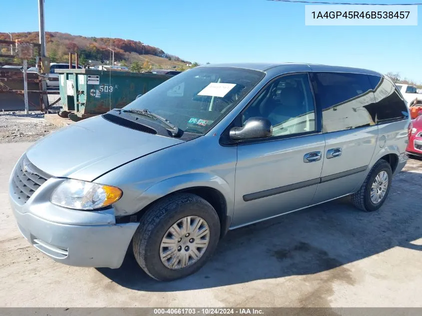 2006 Chrysler Town & Country VIN: 1A4GP45R46B538457 Lot: 40661703