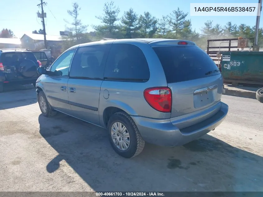 2006 Chrysler Town & Country VIN: 1A4GP45R46B538457 Lot: 40661703