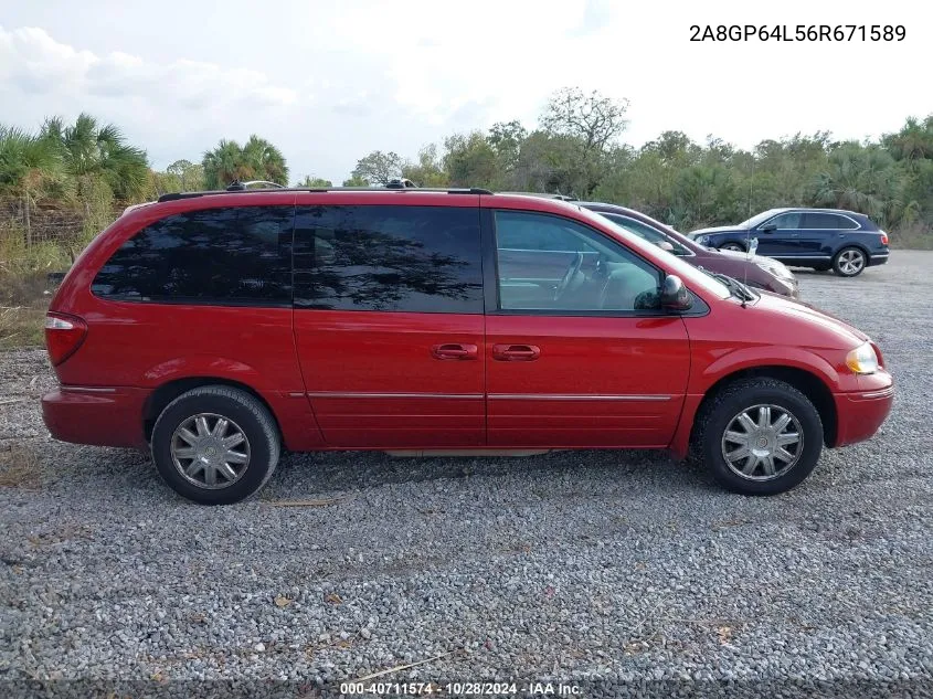 2006 Chrysler Town & Country Limited VIN: 2A8GP64L56R671589 Lot: 40711574