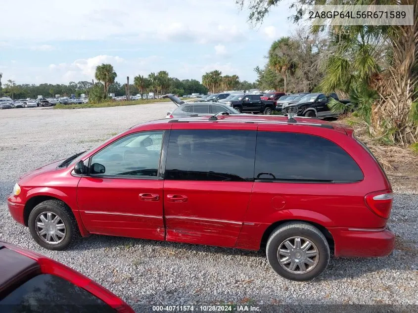 2006 Chrysler Town & Country Limited VIN: 2A8GP64L56R671589 Lot: 40711574