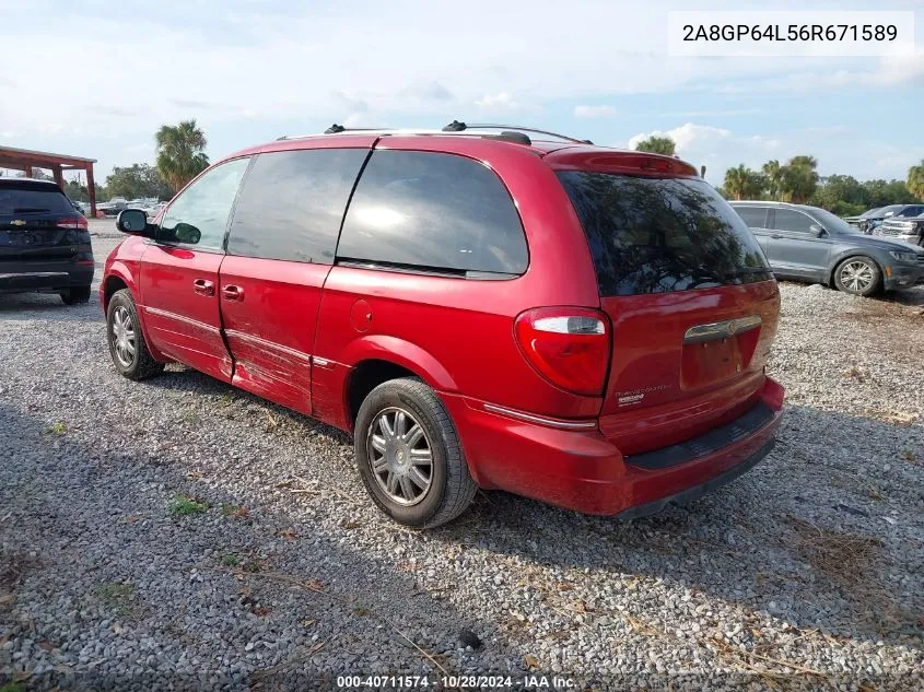 2006 Chrysler Town & Country Limited VIN: 2A8GP64L56R671589 Lot: 40711574