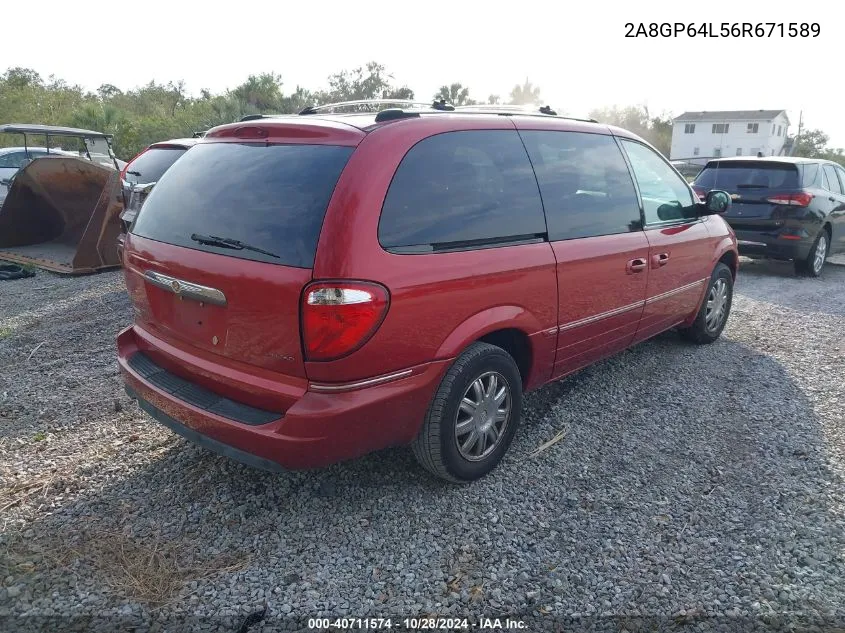 2006 Chrysler Town & Country Limited VIN: 2A8GP64L56R671589 Lot: 40711574