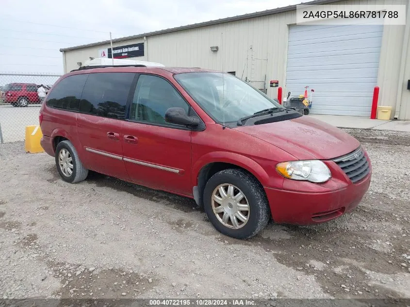 2006 Chrysler Town & Country Touring VIN: 2A4GP54L86R781788 Lot: 40722195