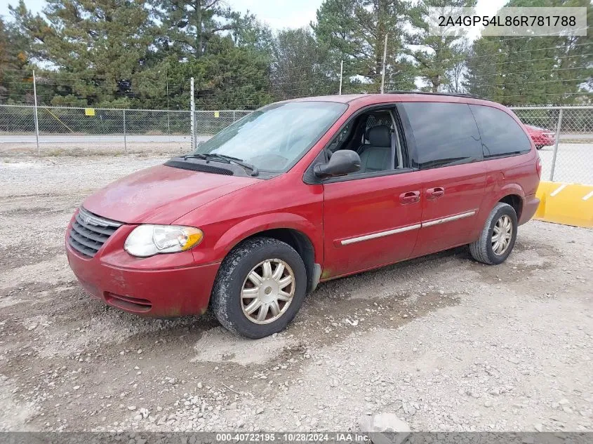 2006 Chrysler Town & Country Touring VIN: 2A4GP54L86R781788 Lot: 40722195