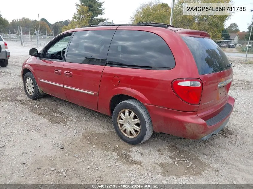 2006 Chrysler Town & Country Touring VIN: 2A4GP54L86R781788 Lot: 40722195