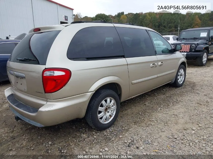 2006 Chrysler Town & Country Touring VIN: 2A4GP54L56R805691 Lot: 40726946