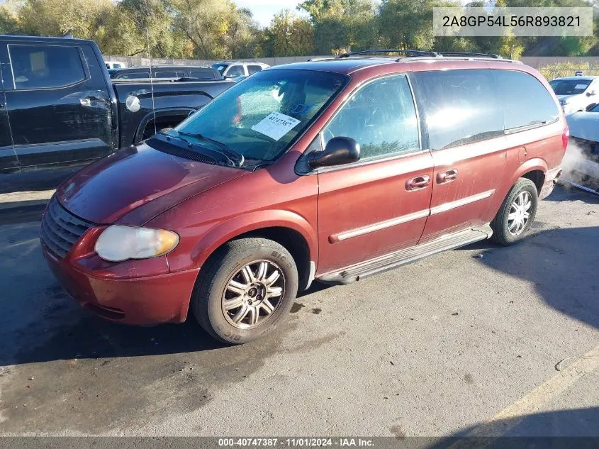 2006 Chrysler Town & Country Touring VIN: 2A8GP54L56R893821 Lot: 40747387