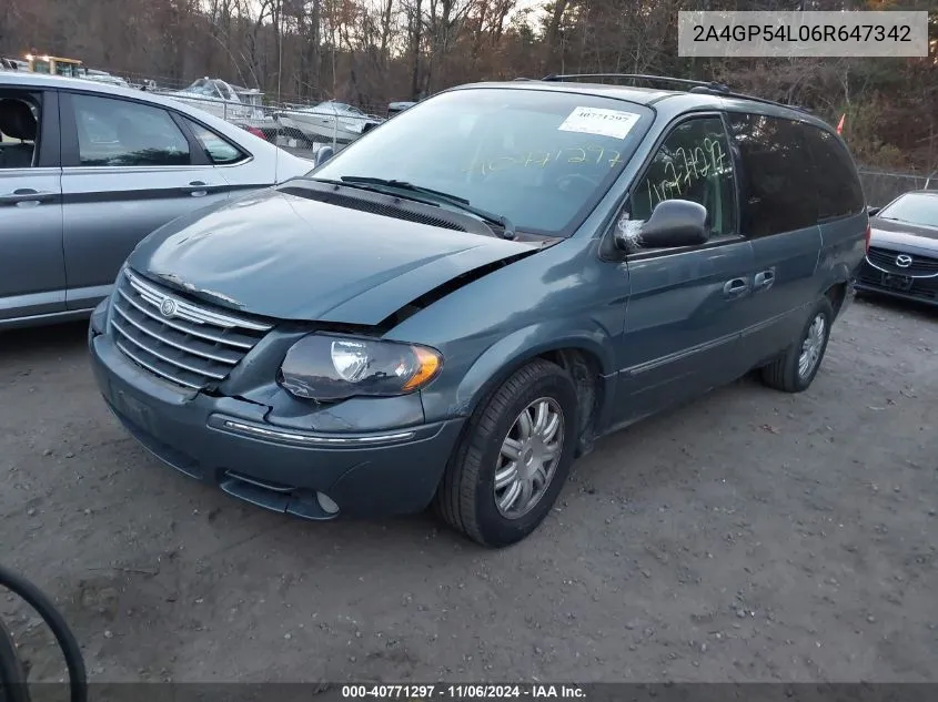 2006 Chrysler Town & Country Touring VIN: 2A4GP54L06R647342 Lot: 40771297