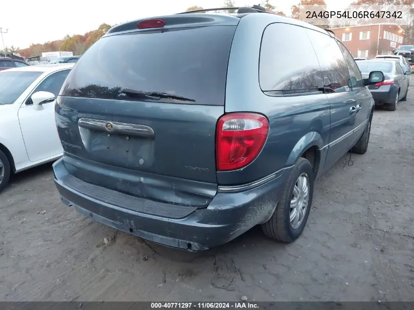 2006 Chrysler Town & Country Touring VIN: 2A4GP54L06R647342 Lot: 40771297