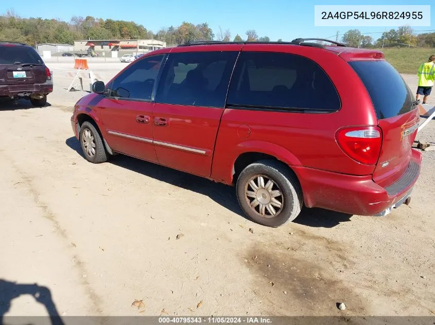 2006 Chrysler Town & Country Touring VIN: 2A4GP54L96R824955 Lot: 40795343