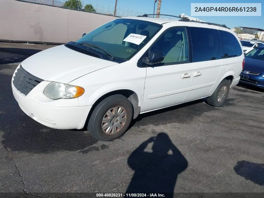 2006 Chrysler Town & Country Lx VIN: 2A4GP44R06R661238 Lot: 40826231