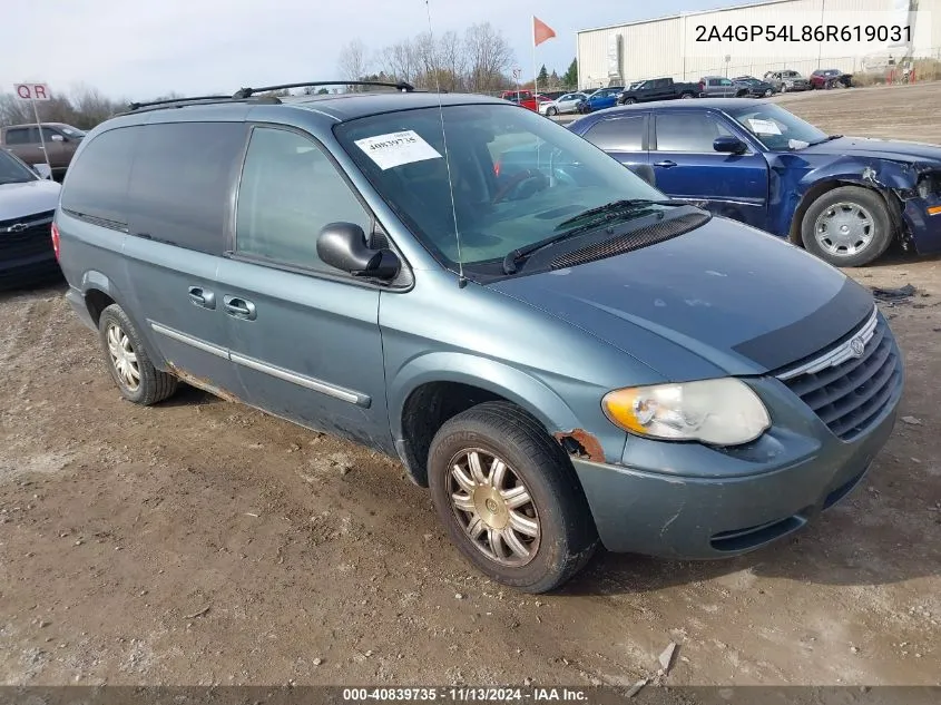 2006 Chrysler Town & Country Touring VIN: 2A4GP54L86R619031 Lot: 40839735