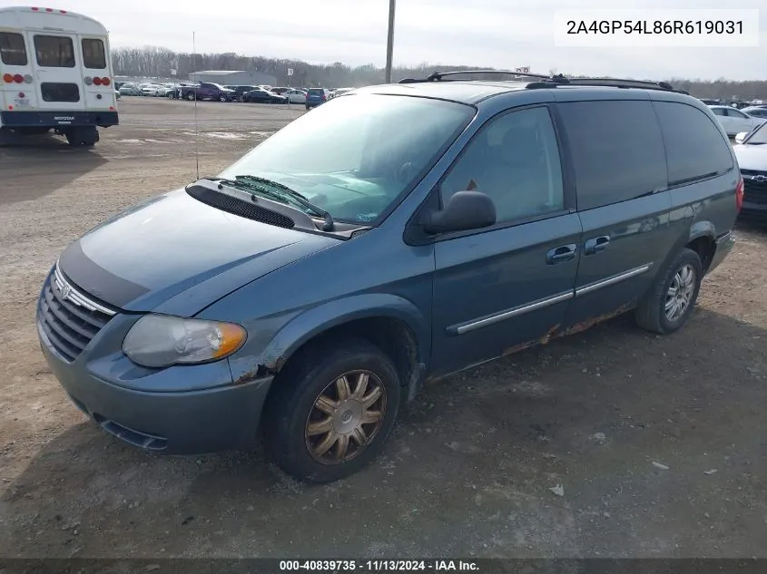 2006 Chrysler Town & Country Touring VIN: 2A4GP54L86R619031 Lot: 40839735