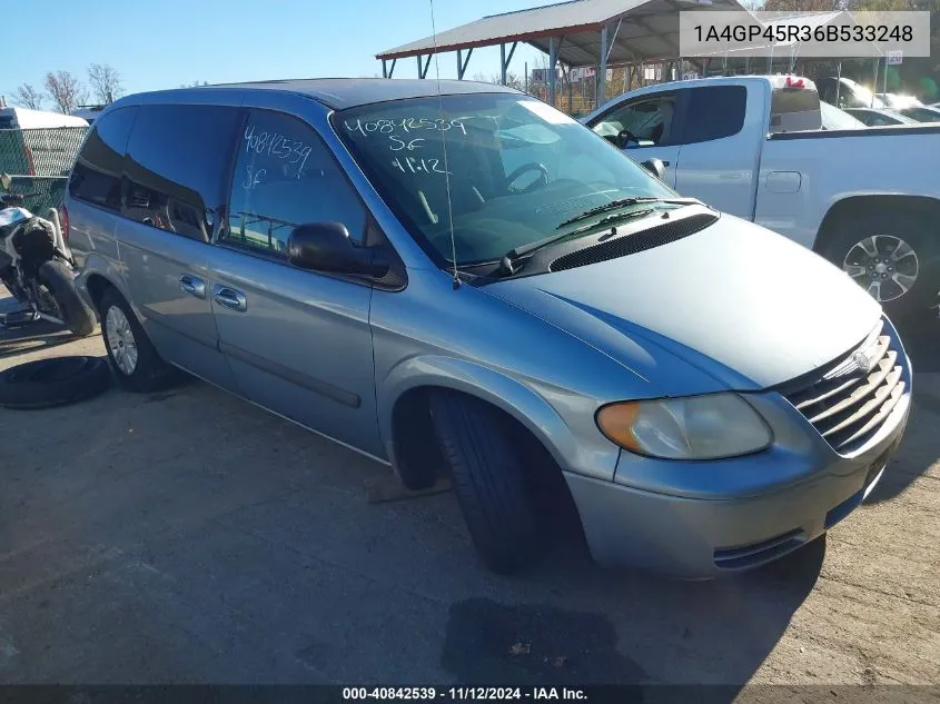 2006 Chrysler Town & Country VIN: 1A4GP45R36B533248 Lot: 40842539