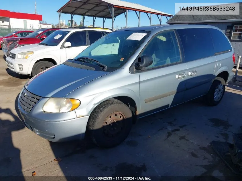 2006 Chrysler Town & Country VIN: 1A4GP45R36B533248 Lot: 40842539