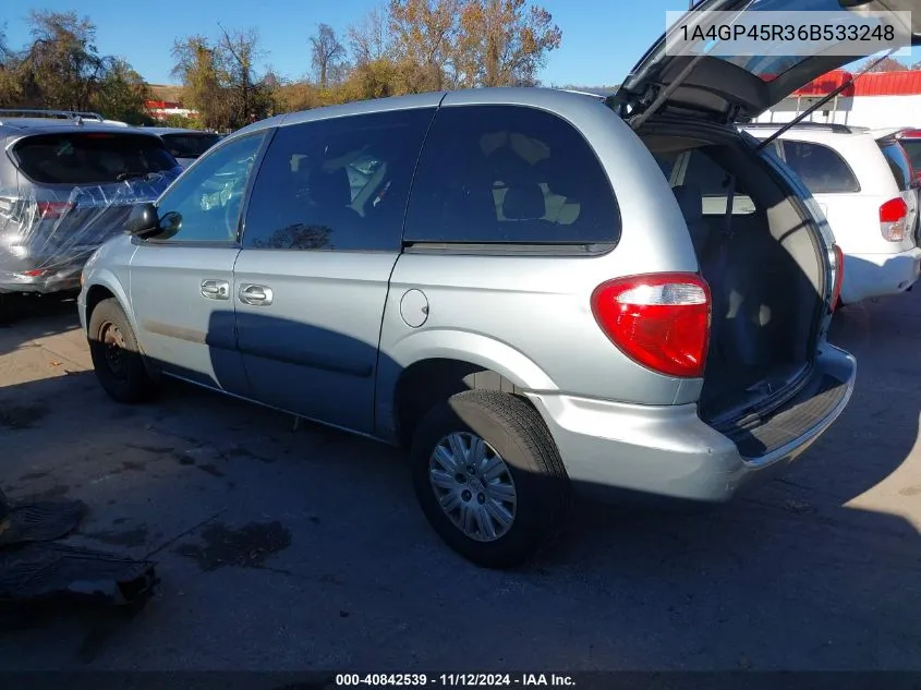 2006 Chrysler Town & Country VIN: 1A4GP45R36B533248 Lot: 40842539