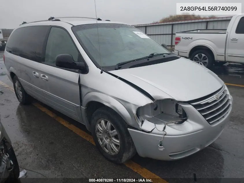 2006 Chrysler Town & Country Limited VIN: 2A8GP64L56R740099 Lot: 40878280