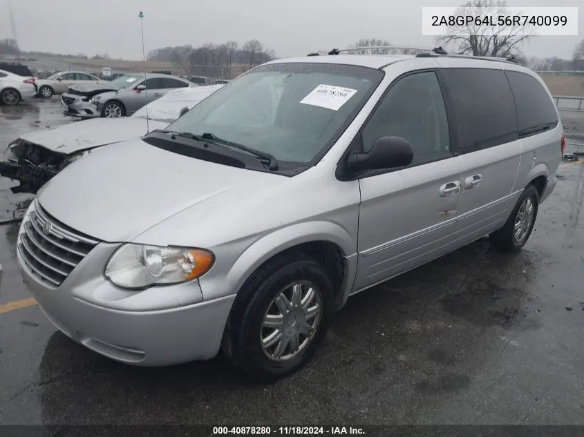 2006 Chrysler Town & Country Limited VIN: 2A8GP64L56R740099 Lot: 40878280