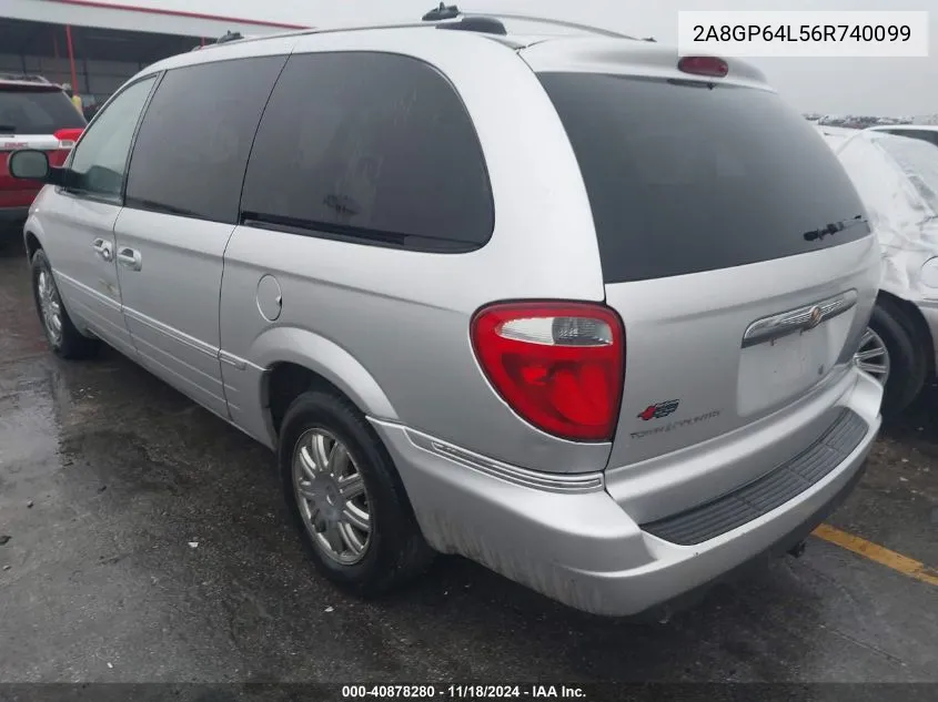 2006 Chrysler Town & Country Limited VIN: 2A8GP64L56R740099 Lot: 40878280