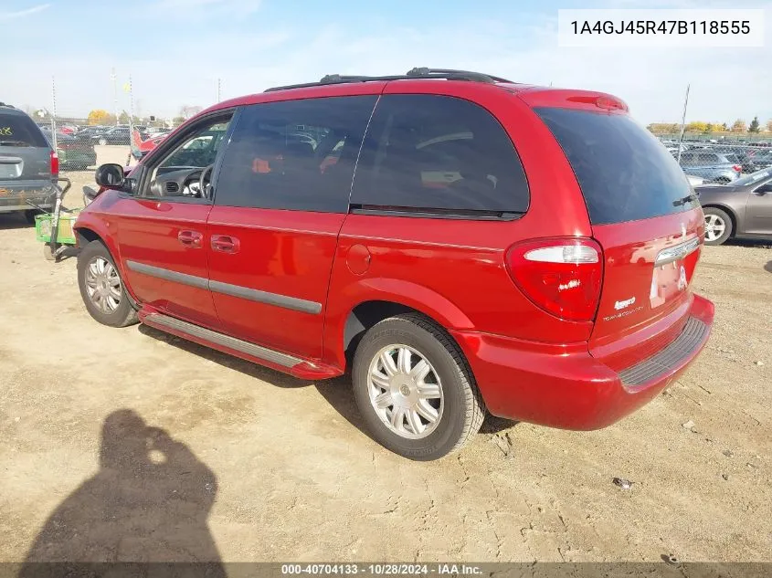 2007 Chrysler Town & Country VIN: 1A4GJ45R47B118555 Lot: 40704133